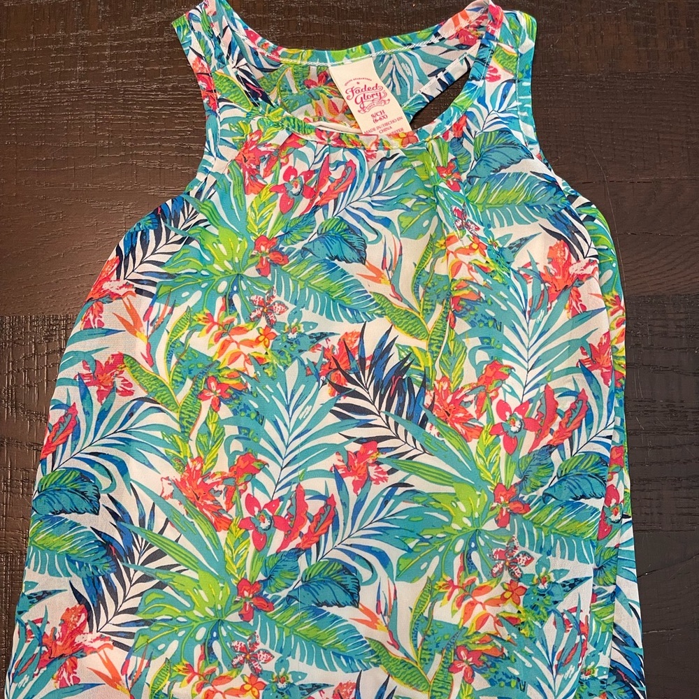 Girls tropical themed tank top